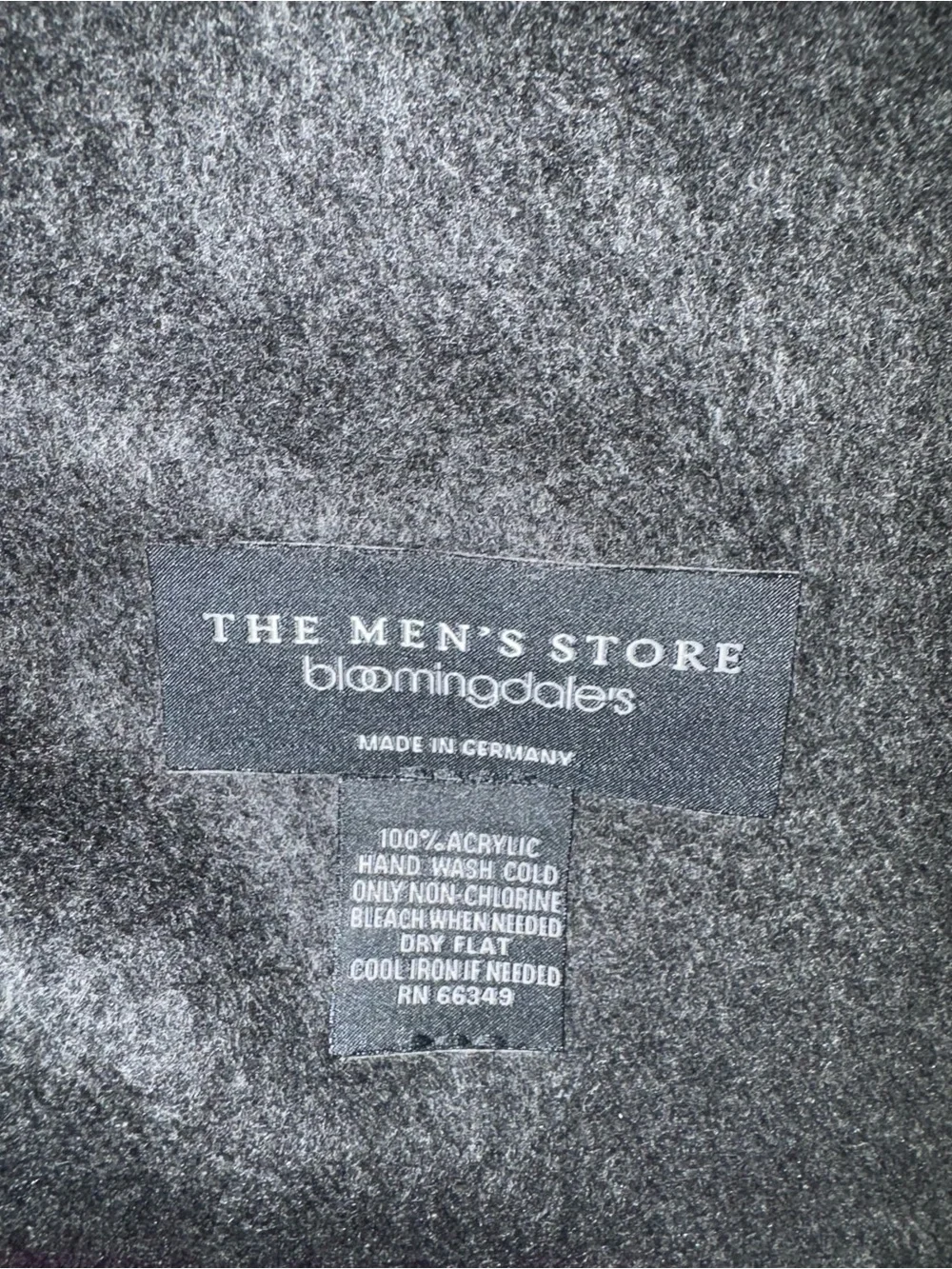 Bloomingdales Men's Dark Gray Scarf with Striped Accent
